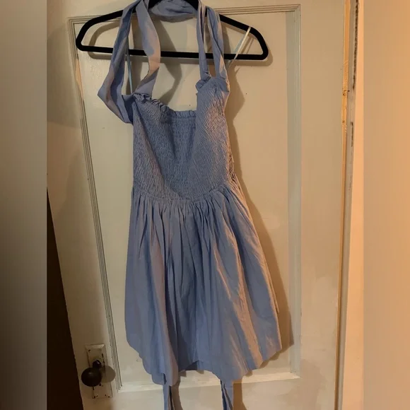 Vici Light Blue Women’s Dress with Bow - Picture 4 of 5